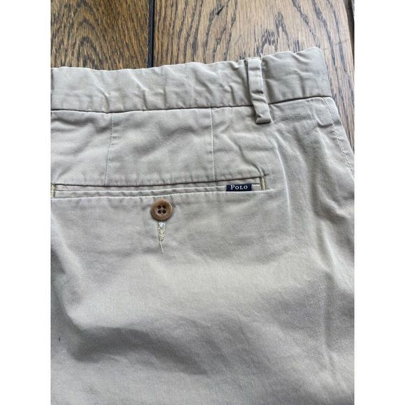 Polo Ralph Lauren Shorts Mens Size 34 Adult Beige Tan Khaki Chino - Picture 11 of 12